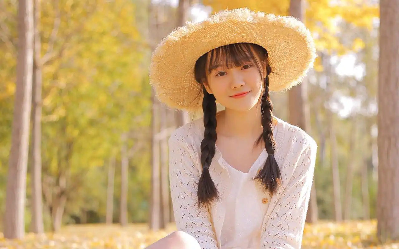 清新性感美女户外写真图片桌面壁纸