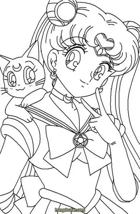 美少女手简笔画