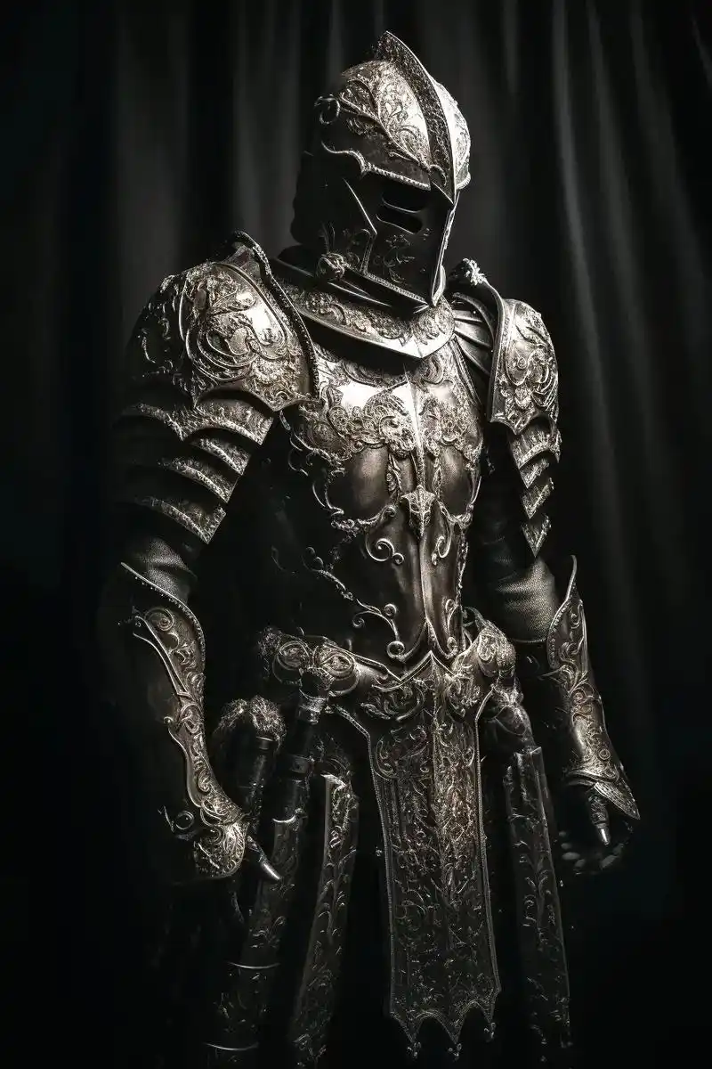 暗黑盔甲:战争艺术的冷酷与魅力#高级感 #盔甲 #暗黑系 # - 抖音