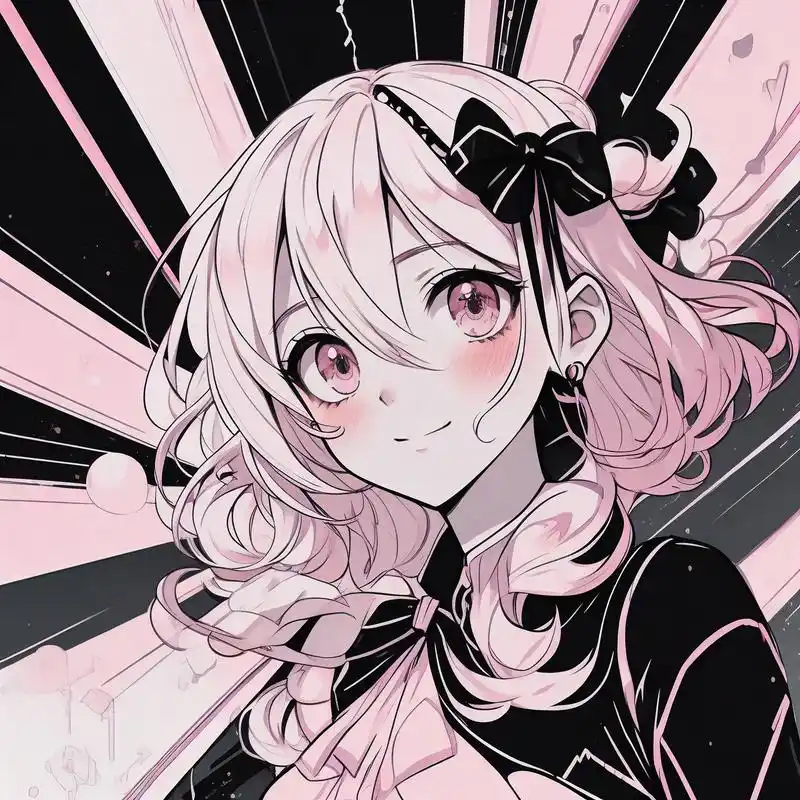 粉黑漫画风头像💗🖤来袭 探索粉与黑的魅力交融,漫画风格的头像