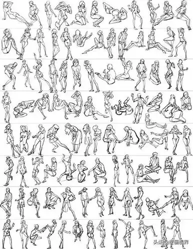 初学者怎么画人体结构500种常见人体结构教你画简单易学