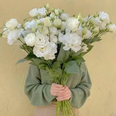 手拿花女头像不露脸