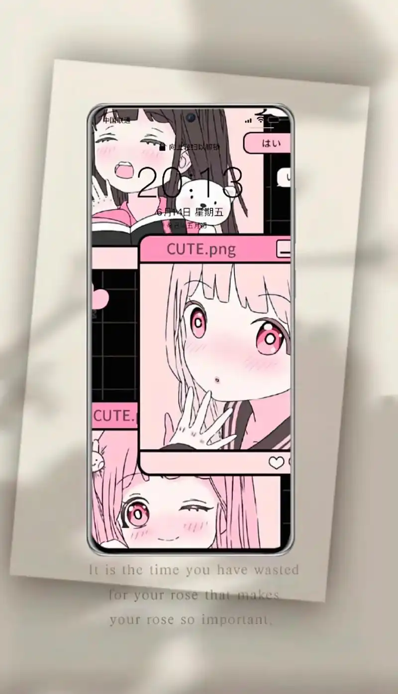 元气少女拼接壁纸图#日系#二次元 #高清壁纸 #星空壁纸 # - 抖音