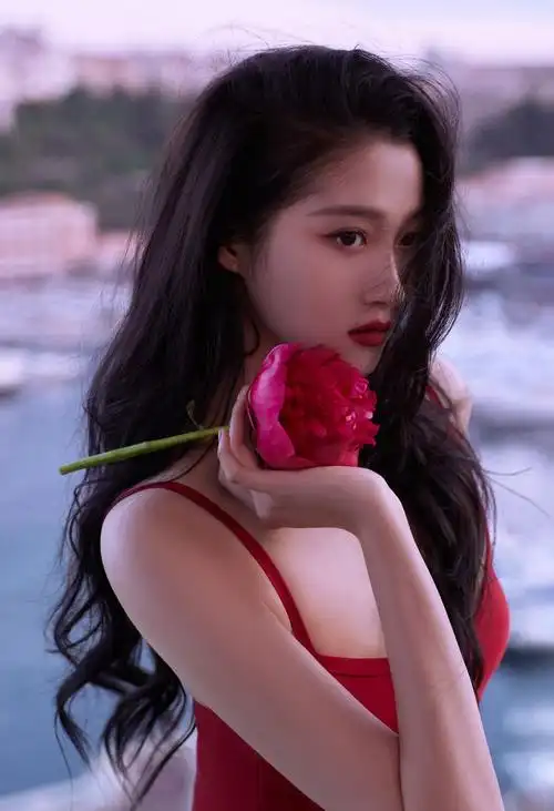 关晓彤的仪态 最新发式红裙大片……__财经头条