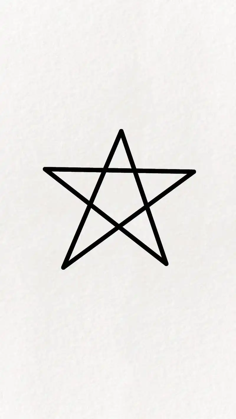 教你简单几步画一颗五角星#简笔画 #零基础学画画 #一看就会 - 抖音