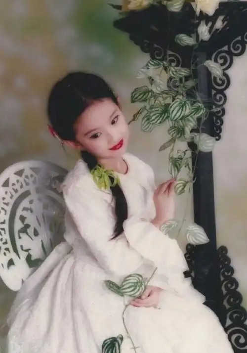 刘亦菲公主裙童年照