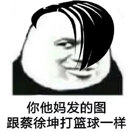 你斗图的样子像极了蔡徐坤