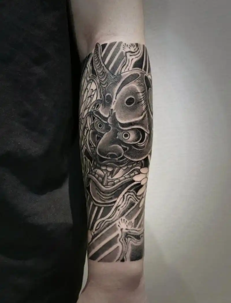 【长沙纹身】关东风日式老传统般若 顾客说想要特别一点的老传统般若