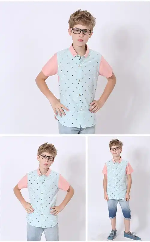 品牌童装 石头剪子布2015男童夏款短袖休闲透气衬衫 童装批发