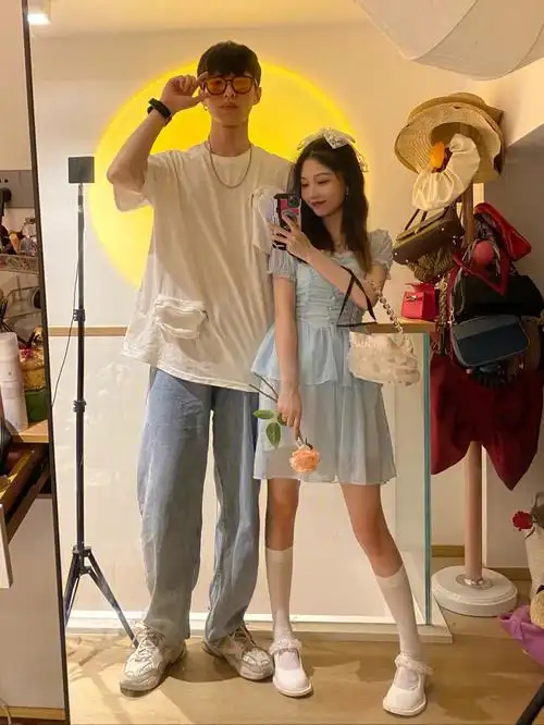 30cm身高差情侣穿搭冰雪奇缘76韩风绝绝子