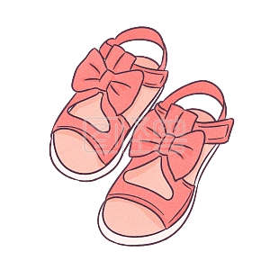 手绘详情图怪兽原创元素卡通凉鞋手绘详情图怪兽原创元素卡