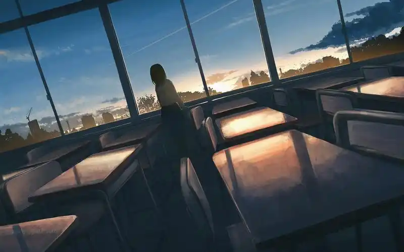 日本动漫场景插画电脑壁纸图片