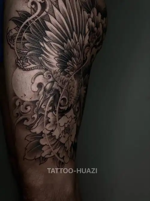 凤凰涅盘浴火重生传统纹身之凤凰