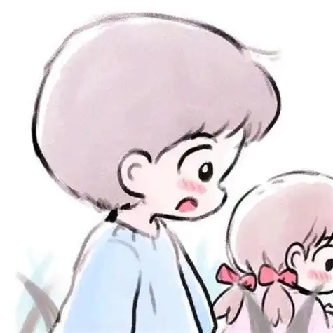 可爱萌系不易撞的卡通情侣头像吹过清风拉过钩钩爱过你