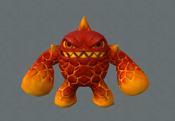 动画 卡通q版熔岩小怪 岩浆怪物 fire monster