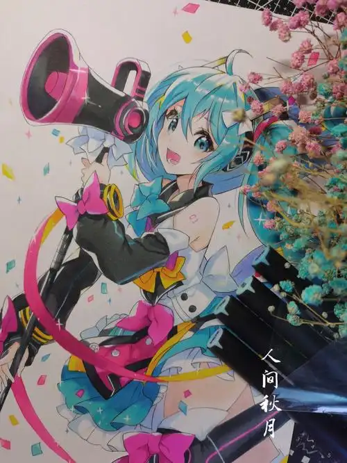 寻找小红书绘画大神  #初音未来  #马克笔手绘  #手绘临摹  初音末来