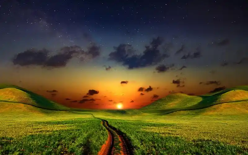 绿色护眼自然风景摄影图片桌面壁纸