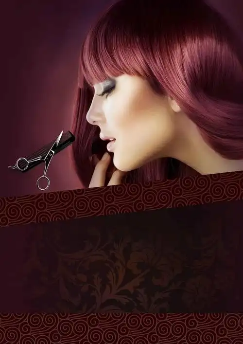 美发沙龙理发店宣传海报背景模板