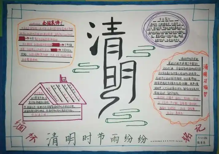 西关小学六二班"清明节手抄报"