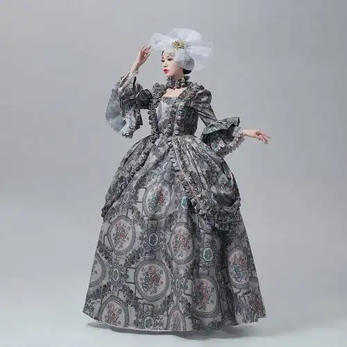 新款欧式宫廷欧洲中世纪复古礼服舞台洛可可长裙民族服装