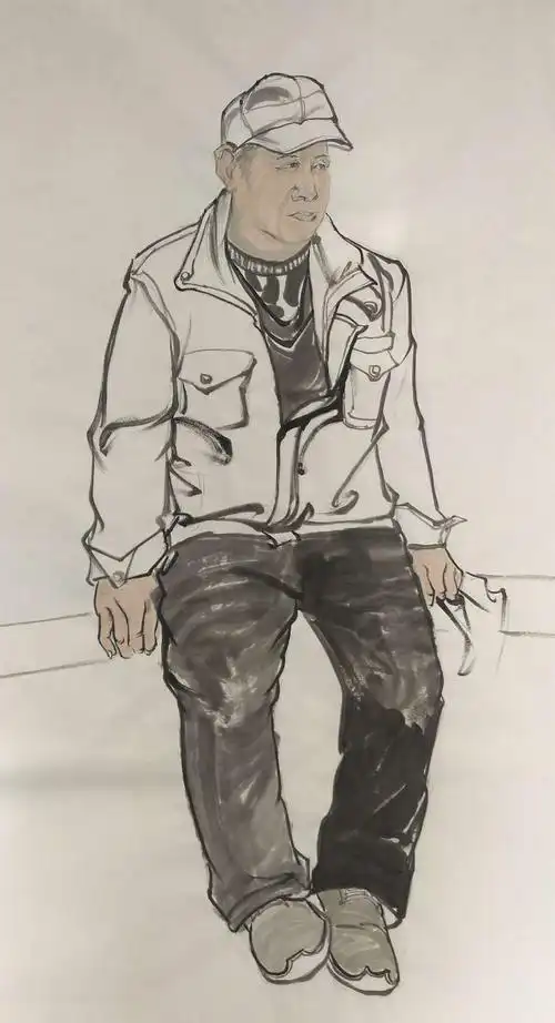 师说网课47水墨人物写生Ⅱ课程在线教学画像