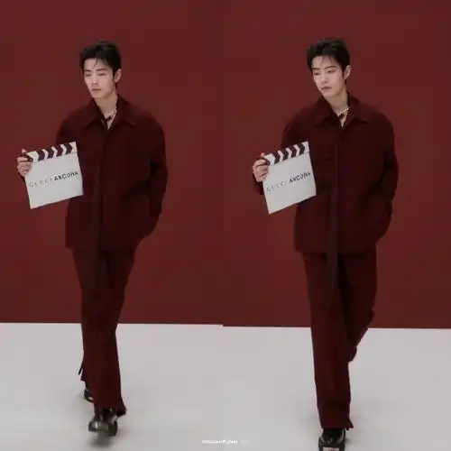 肖战##肖战红色时尚大片