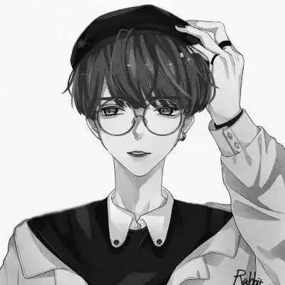 高冷男头像动漫黑白 帅气好看的男生头像动漫冷酷黑白图片_男生动漫