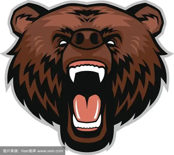 愤怒的棕熊头