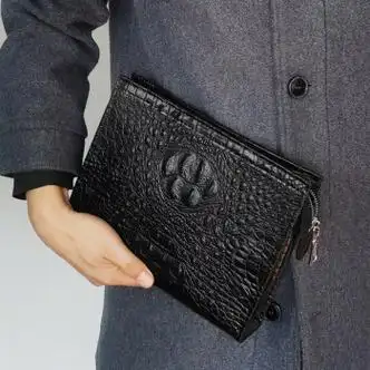 酷奇袋鼠软皮男士手拿包高端男款手包鳄鱼纹手抓包商务钱包休闲夹包