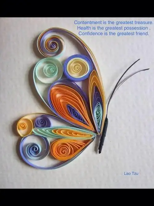 纸艺卷纸画作品,卷纸画蝴蝶.