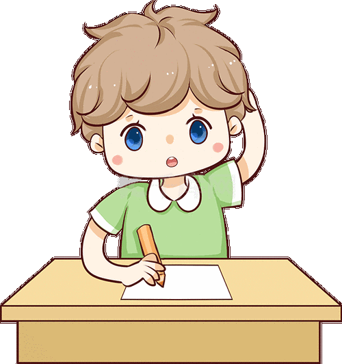 卡通思考疑问写字做作业教育问号动图gif