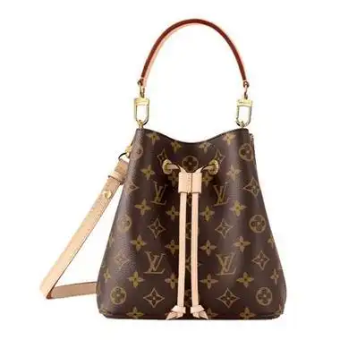 louis vuitton/路易威登lvneonoe bb23年老花新款小水桶斜挎手提包可