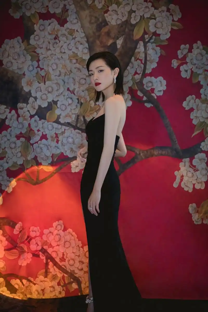 万茜高开叉礼服妩媚性感写真57