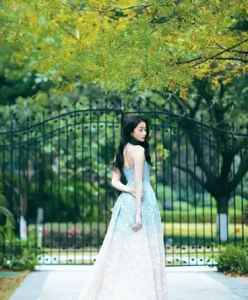 刘诗诗,迪丽热巴,杨紫渐变裙,你觉得谁更好看?_气质_长裙_感觉