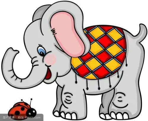 动物简笔画大象颜色 简笔画图片大全-蒲城教育文学网