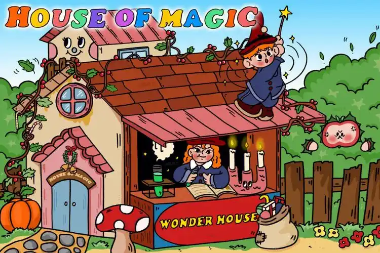 梦幻森林里的魔法小屋