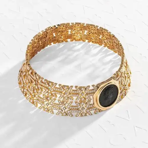 bvlgari宝格丽moneteweave古币颈链