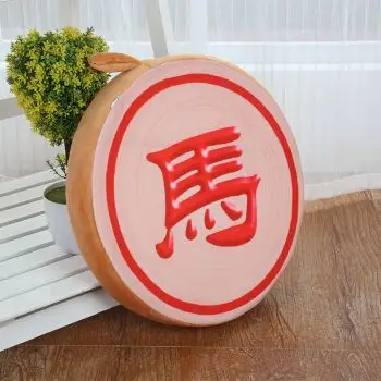 暖色家居 可爱卡通图案坐垫 办公室坐垫 短毛绒-海绵坐垫-象棋子马