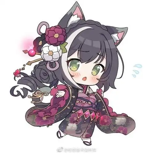 二头身q版动漫少女人物