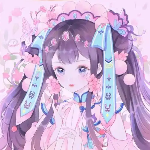 超仙紫色系动漫女生头像岁月静好的慢生活