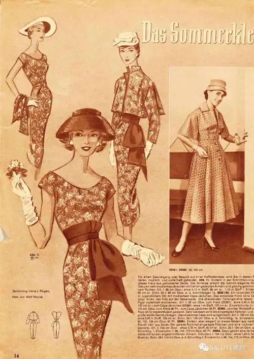 第二次世界大战结束后,西方服装不再像战前"男军装,女工装"的单一装扮