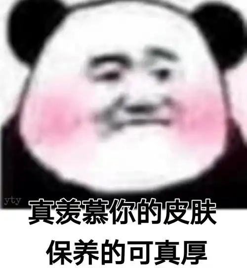 真羡慕你的皮肤 保养的可真厚 - 熊猫头骂人表情包_怼人表情表情