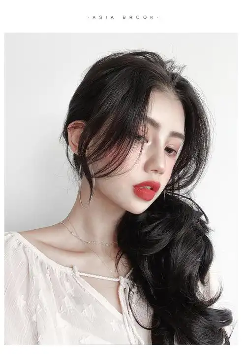 亚溪定制真发网红八字空气刘海假发片法式刘海自然隐形无痕中分斜刘海