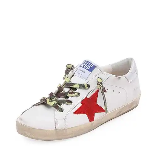 goldengoose拼色牛皮星星logo女士低帮脏脏单鞋