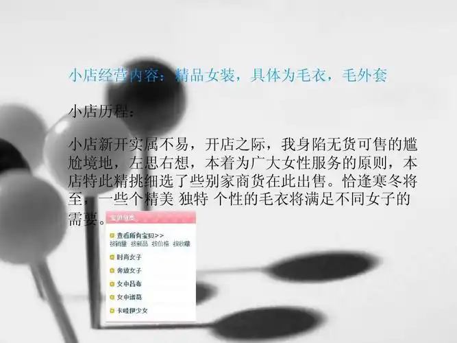 自己的淘宝店铺介绍ppt