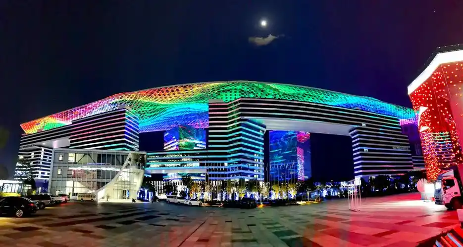 上海松江g60科创云廊夜景随拍手机拍摄