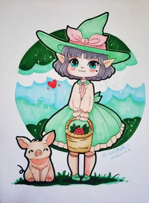 如果是初学者可以学习一下q版动漫人物,这种的人物比较的好画,看完