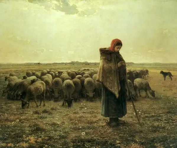 法国伟大的写实主义田园画家米勒油画作品欣赏