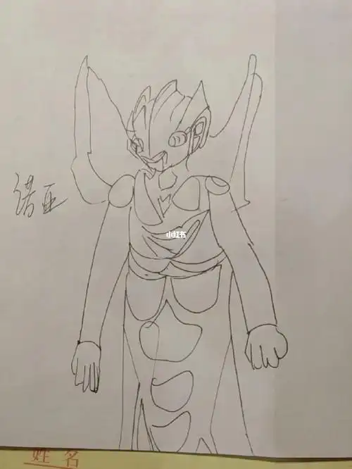 6岁画的诺亚奥特曼vs12岁画的诺亚奥特曼