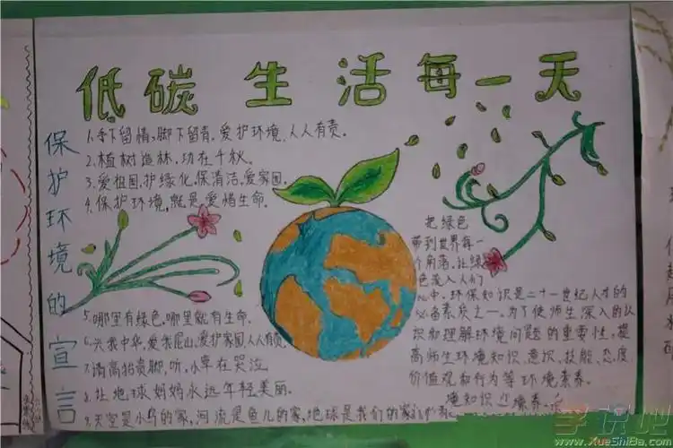保护环境让我们生活更美好手抄报